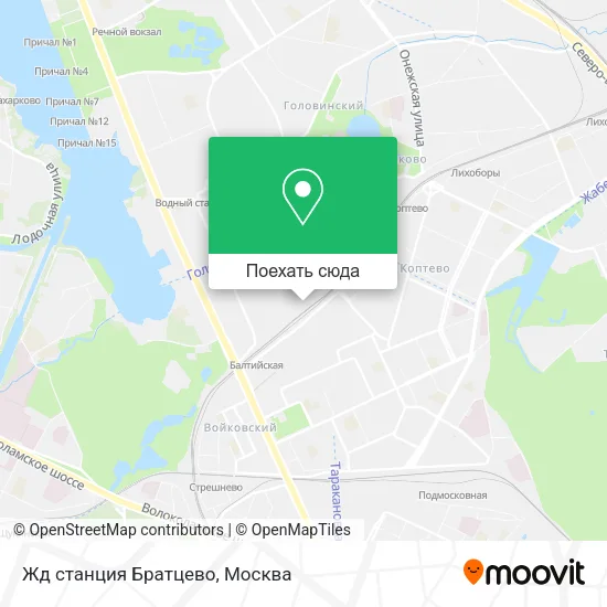 Карта Жд станция Братцево