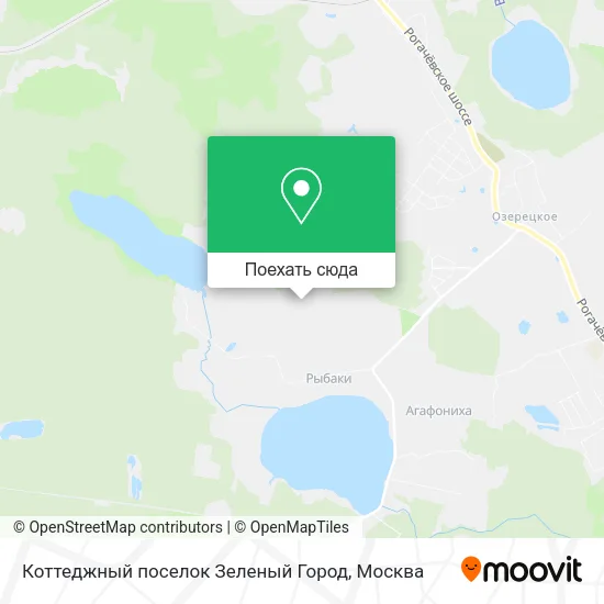 Карта Коттеджный поселок Зеленый Город