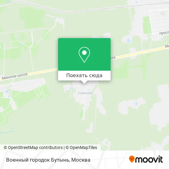 Карта Военный городок Бутынь