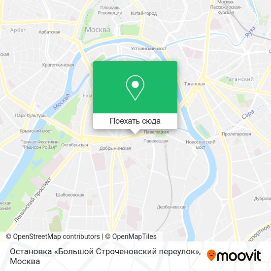 Карта Остановка «Большой Строченовский переулок»