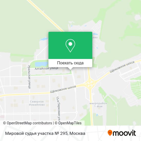 Карта Мировой судья участка № 295