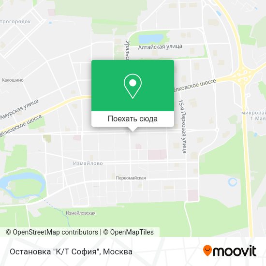 Карта Остановка "К/Т София"