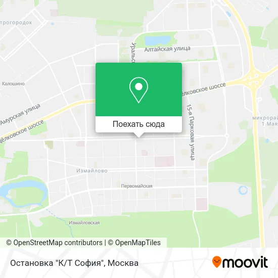 Карта Остановка "К/Т София"