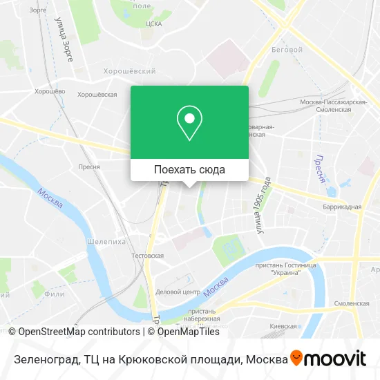 Карта Зеленоград, ТЦ на Крюковской площади