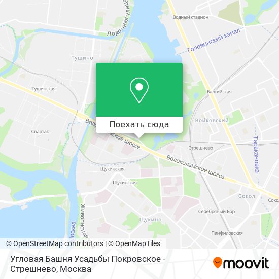 Карта Угловая Башня Усадьбы Покровское - Стрешнево
