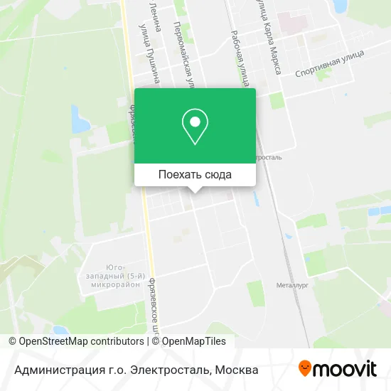 Карта Администрация г.о. Электросталь