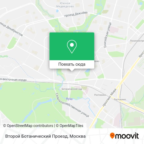 Карта Второй Ботанический Проезд