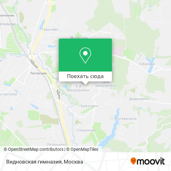 Карта Видновская гимназия