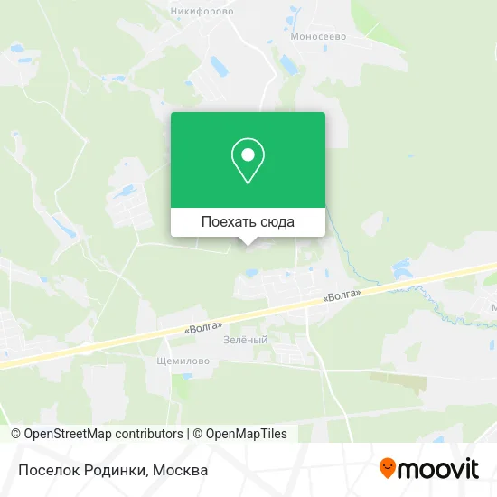 Карта Поселок Родинки