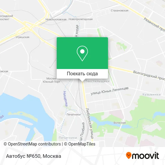 Карта Автобус №650