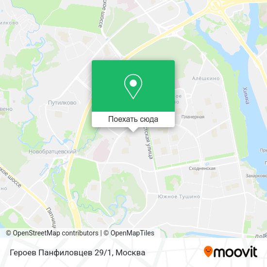 Карта Героев Панфиловцев 29/1