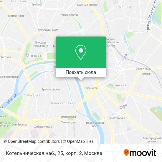 Карта Котельническая наб., 25, корп. 2