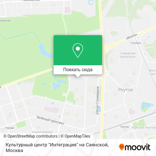 Карта Культурный центр "Интеграция" на Саянской