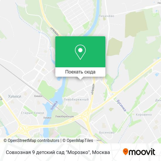 Карта Совхозная 9 детский сад "Морозко"
