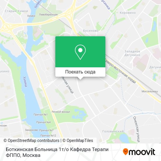 Карта Боткинская Больница 1т / о Кафедра Терапи ФППО