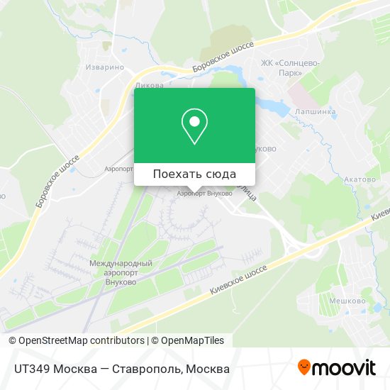 Карта UT349 Москва  — Ставрополь