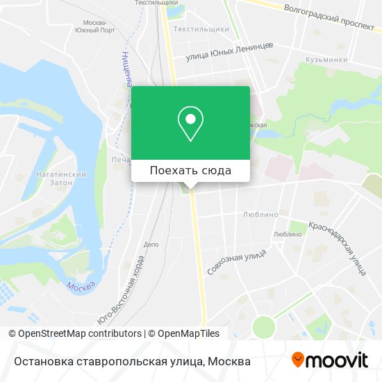 Карта Остановка ставропольская улица