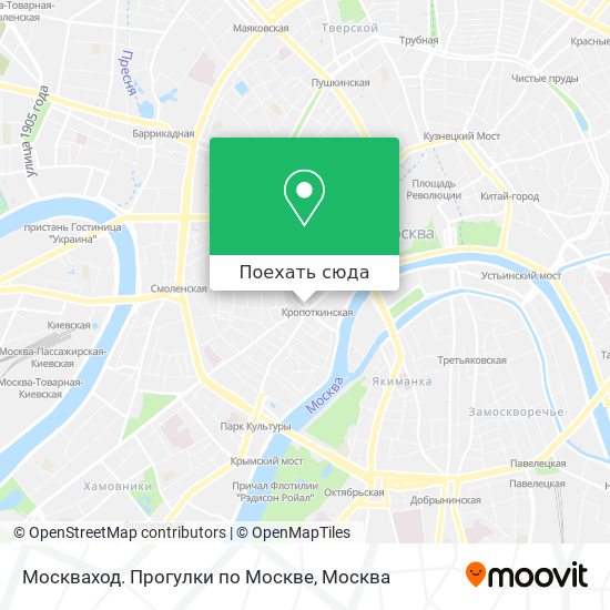 Карта Москваход. Прогулки по Москве
