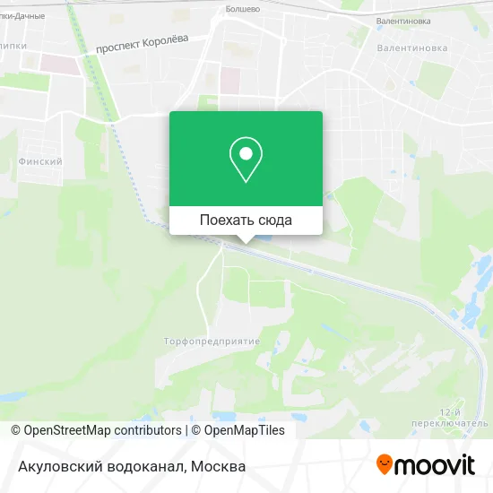 Карта Акуловский водоканал