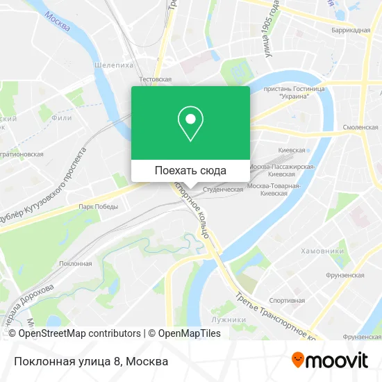 Карта Поклонная улица 8