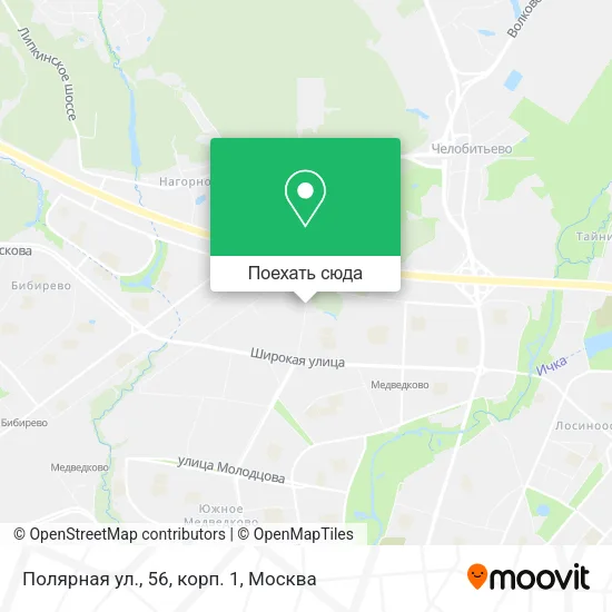 Карта Полярная ул., 56, корп. 1