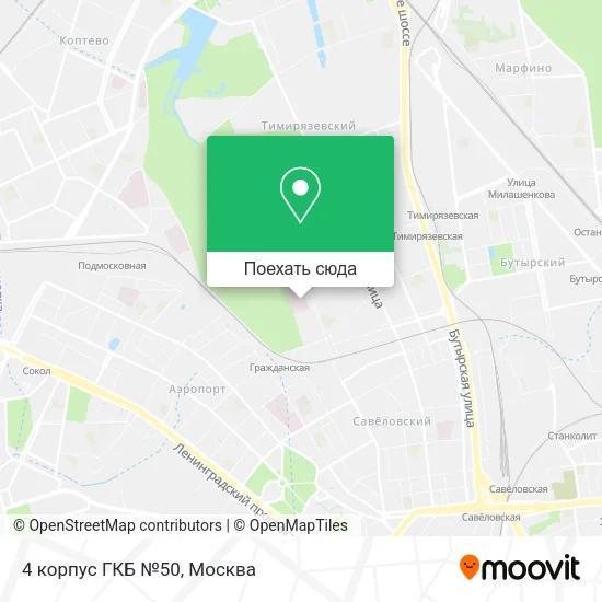 Карта 4 корпус ГКБ №50