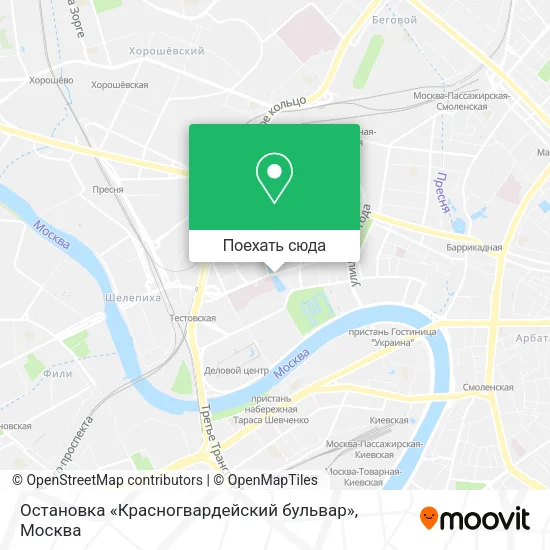 Карта Остановка «Красногвардейский бульвар»