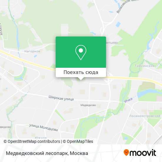 Карта Медведковский лесопарк