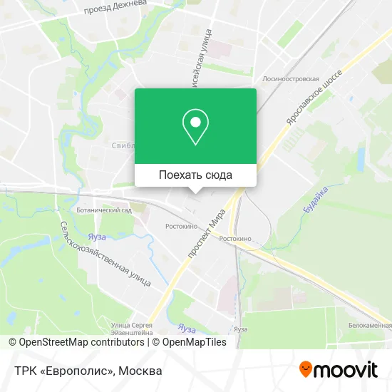 Карта ТРК «Европолис»