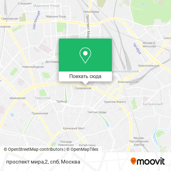 Карта проспект мира,2, спб