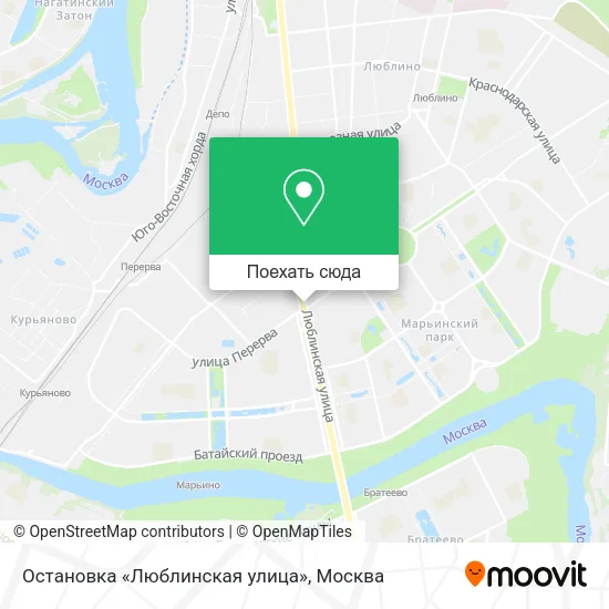 Карта Остановка «Люблинская улица»