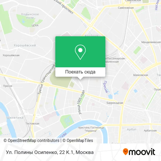 Карта Ул. Полины Осипенко, 22 К.1