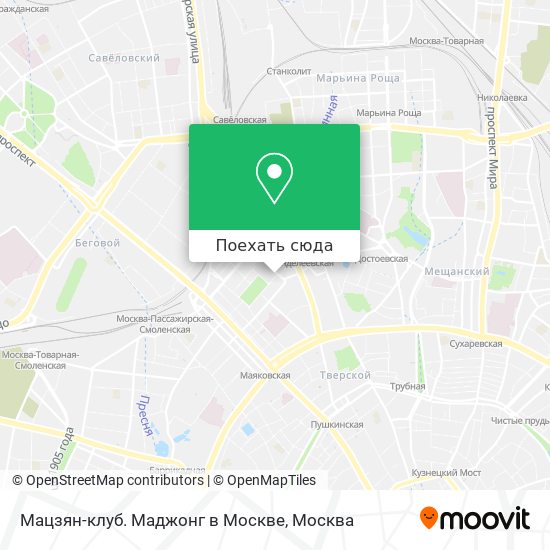 Карта Мацзян-клуб. Маджонг в Москве