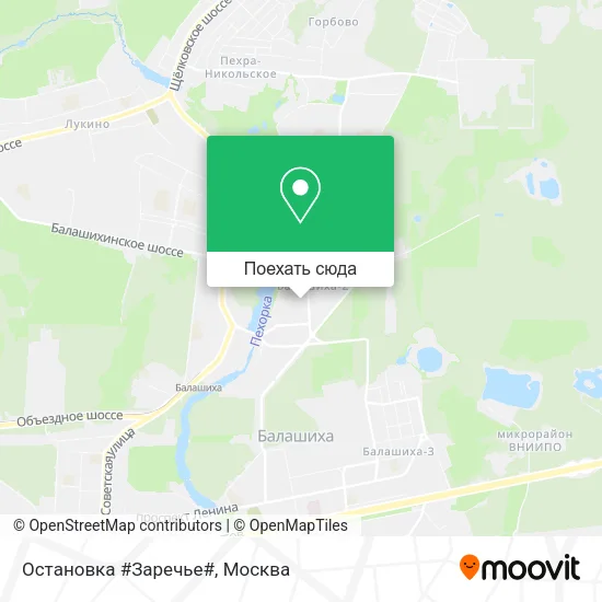Карта Остановка #Заречье#