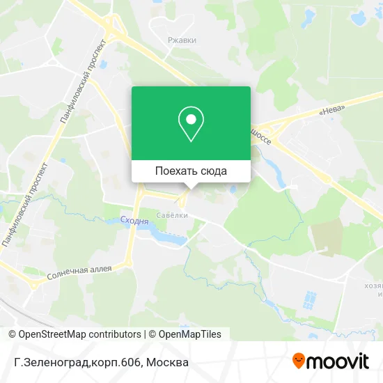 Карта Г.Зеленоград,корп.606