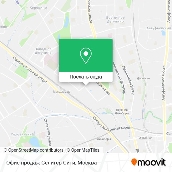 Карта Офис продаж Селигер Сити