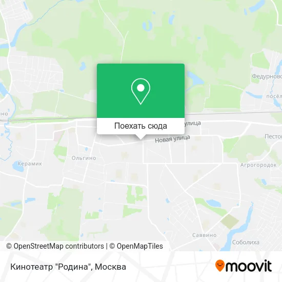 Карта Кинотеатр "Родина"