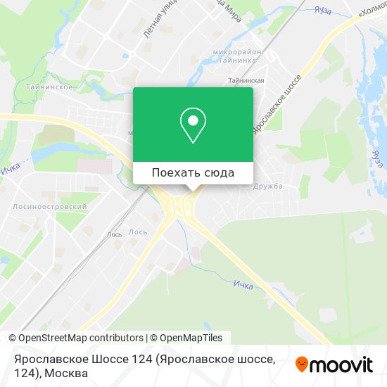 Карта Ярославское Шоссе 124 (Ярославское шоссе, 124)