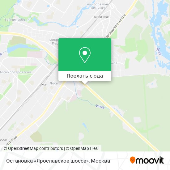 Карта Остановка «Ярославское шоссе»