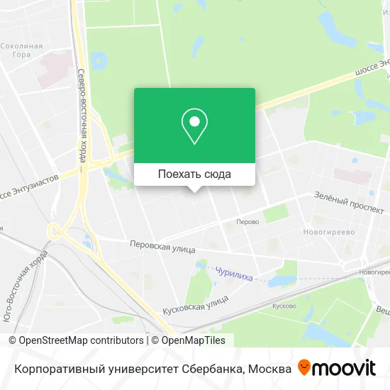 Карта Корпоративный университет Сбербанка