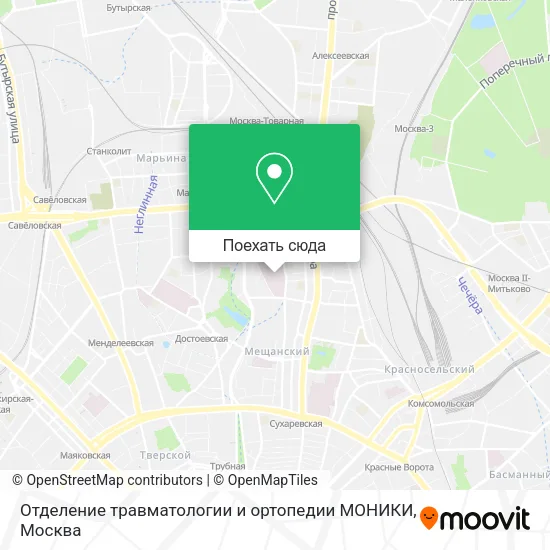 Карта Отделение травматологии и ортопедии МОНИКИ