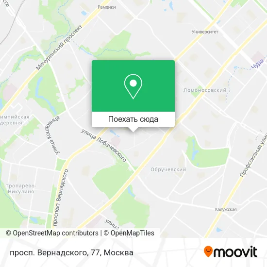 Карта просп. Вернадского, 77