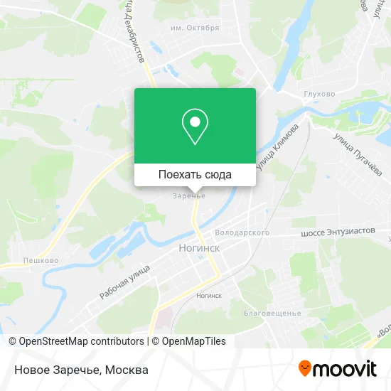 Карта Новое Заречье