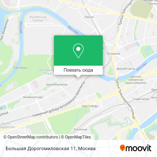 Карта Большая Дорогомиловская 11