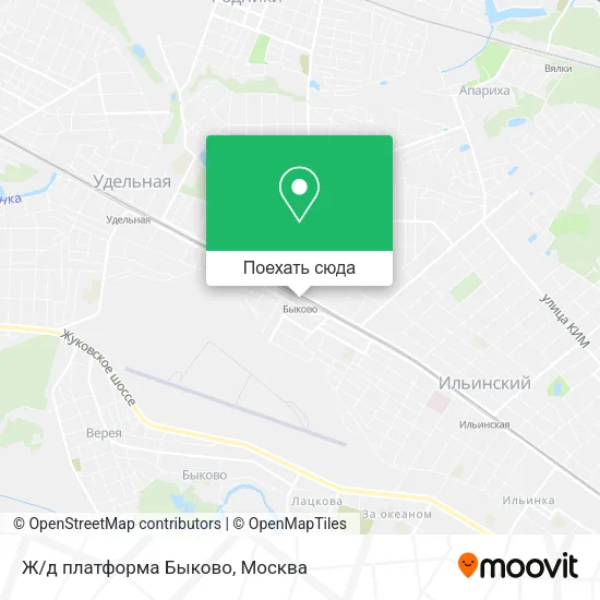 Карта Ж/д платформа Быково
