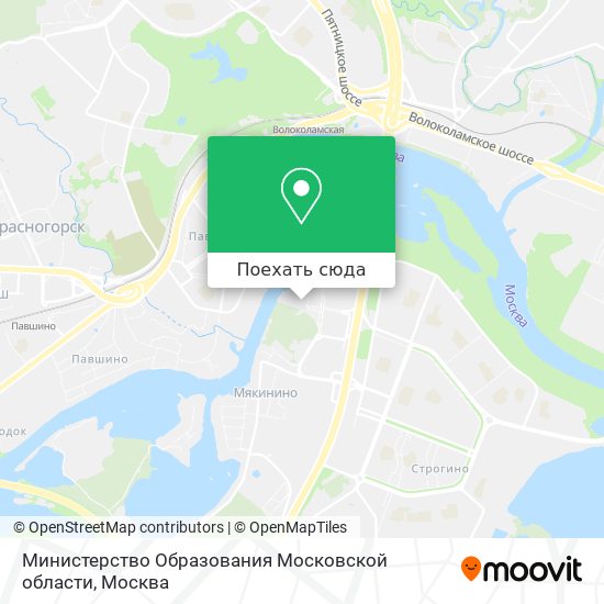 Карта Министерство Образования Московской области