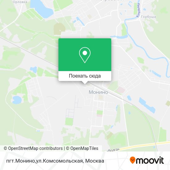 Карта пгт.Монино,ул.Комсомольская