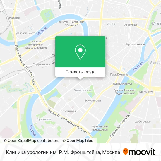Карта Клиника урологии им. Р.М. Фронштейна