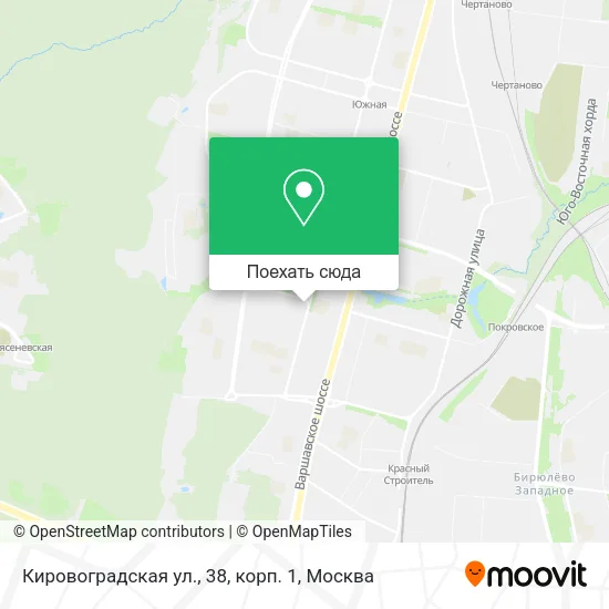 Карта Кировоградская ул., 38, корп. 1