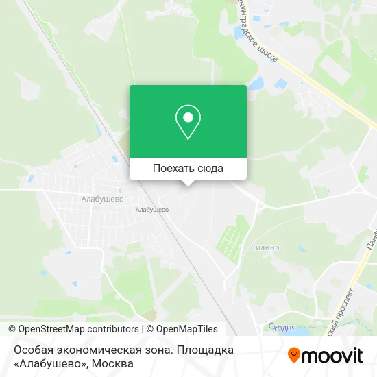 Карта Особая экономическая зона. Площадка «Алабушево»